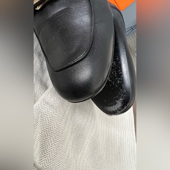 Authentic Hermes OZ Mules in Size 37 Black with Gold Hardware - Picture 6 of 16